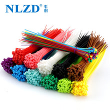 Load image into Gallery viewer, 200mm Self-locking Nylon Cable Ties 8inch 100pcs 12 color Plastic Zip Tie 18 lbs black wire binding wrap straps UL Certified