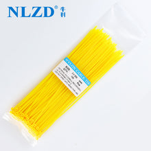 Load image into Gallery viewer, 200mm Self-locking Nylon Cable Ties 8inch 100pcs 12 color Plastic Zip Tie 18 lbs black wire binding wrap straps UL Certified