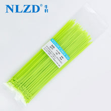 Load image into Gallery viewer, 200mm Self-locking Nylon Cable Ties 8inch 100pcs 12 color Plastic Zip Tie 18 lbs black wire binding wrap straps UL Certified